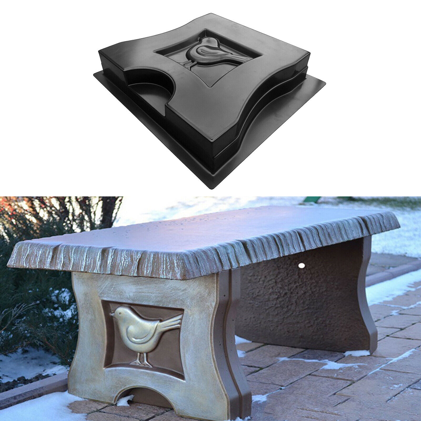 DIY Bench Leg Mould Bird Shaped Stepping Stone Mould Pavement Garden Benches