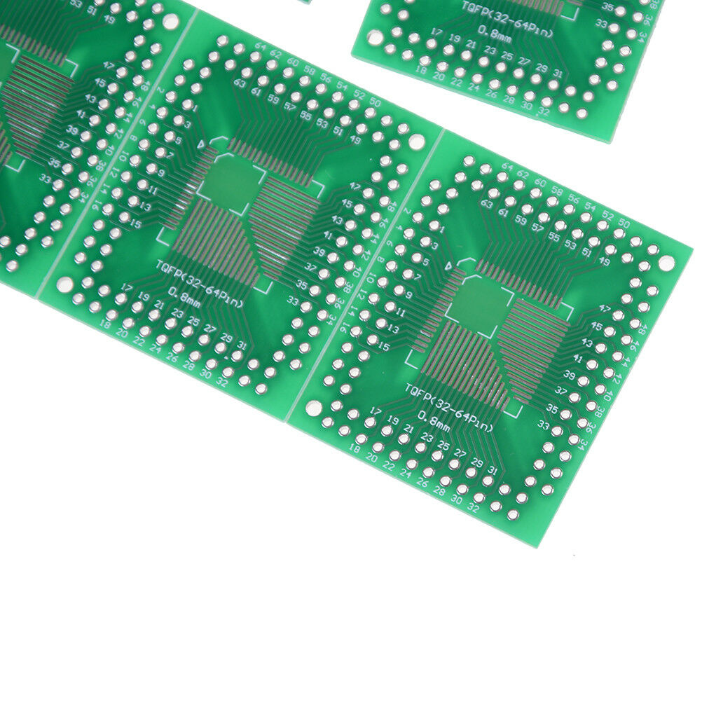 5pcs QFP/TQFP/LQFP/FQFP 32/44/64/80/100 to DIP Adapter PCB Board Converter GtDF