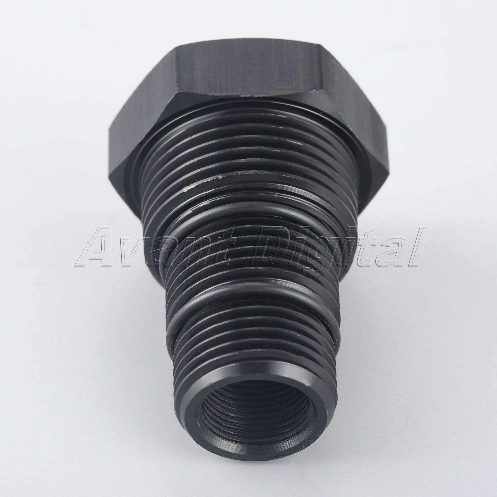 1/2-28 to 3/4-16,13/16-16, 3/4NPT Automotive Threaded Oil Filter Adapter Black