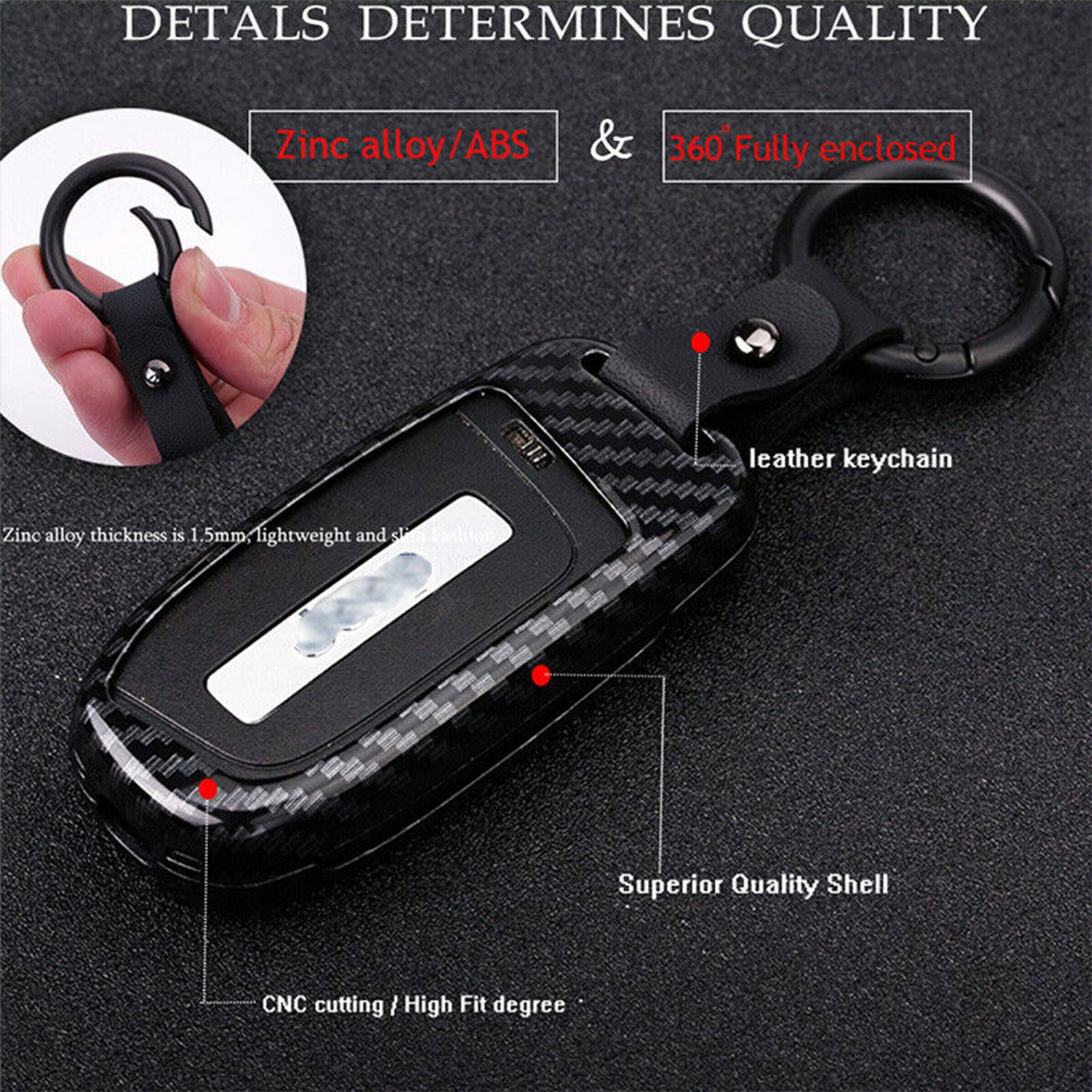 Zinc Alloy Key Case Cover Fob For Jeep Grand Cherokee Compass For Dodge Journey