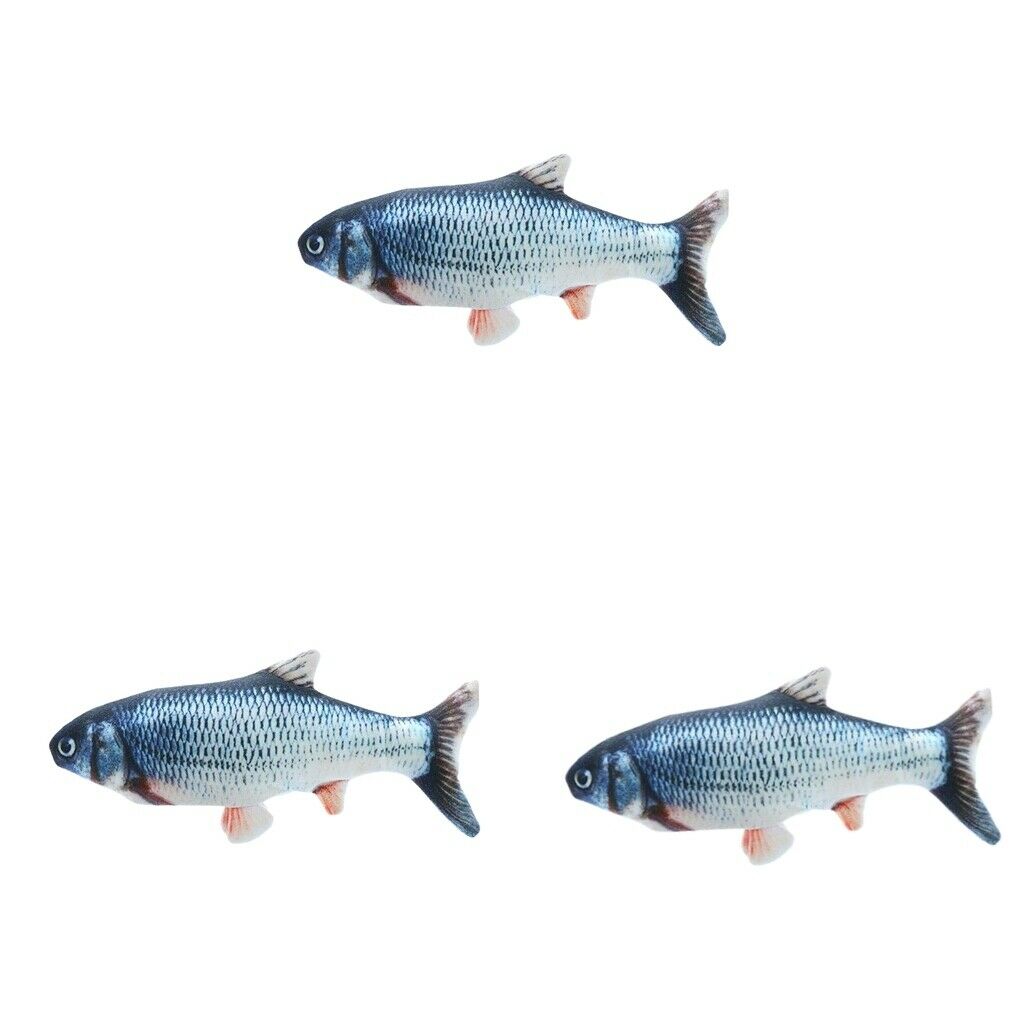 3pcs Kitten Electric Moving Fish Toys Cat Kicker Toys For Cat Kitten Catfish