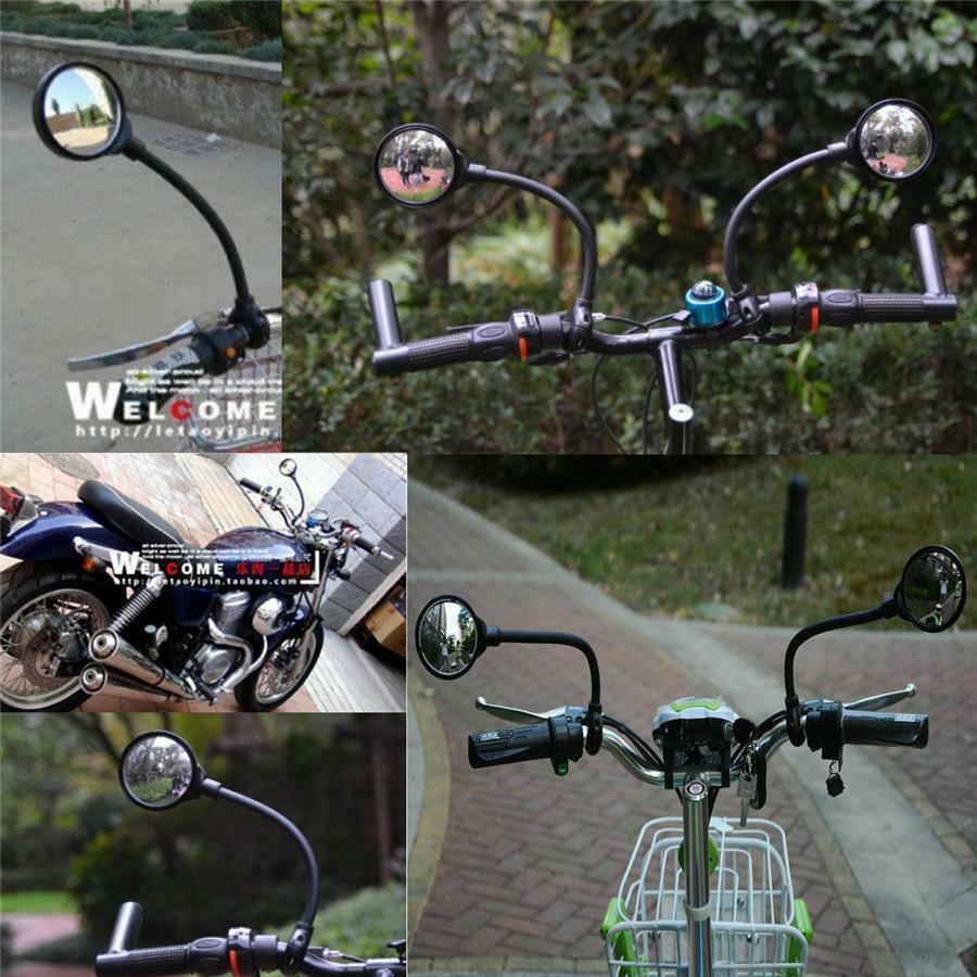 Adjustable Rearview Mirror For Motorcycle ATV Scooter Moped Dirt Bike Cycling 1x