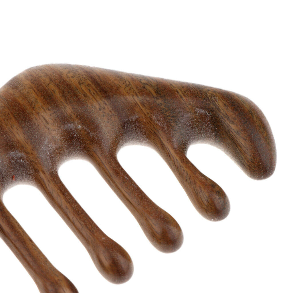 Handmade Green Sandalwood Hair Comb for Long Thick Curly Hair Beard Travel