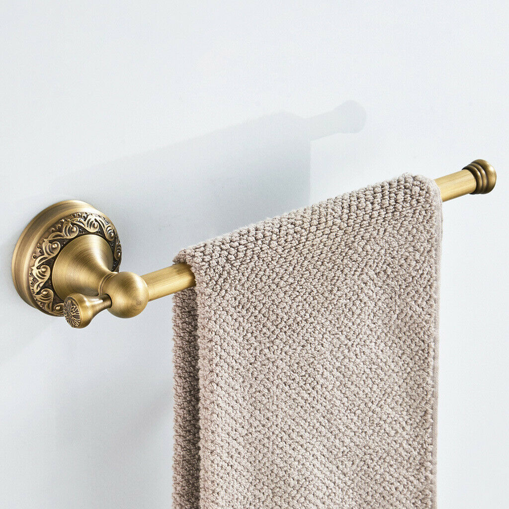 Brass Single Rod Towel Bar Towel Rack Holder Towel Rail Coat Robe Hanger Shelf