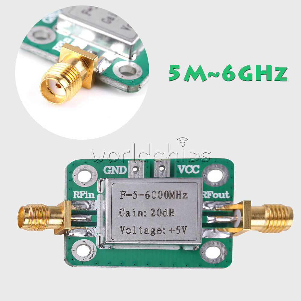 5M~6GHz 5V DCÂ RF Broadband Signal Amplifier Board Gain 20dB Power Module