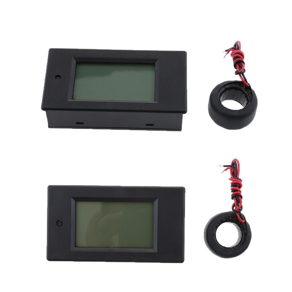 2 Pieces AC 80-260 V Digital Multimeter Voltmeter Ammeter Energy Monitoring
