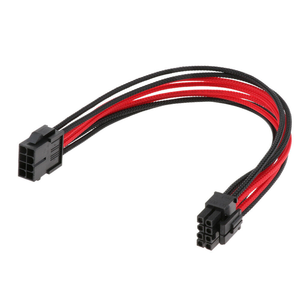 2 Pieces 30cm 8-Pin Male to Female ATX CPU PSU Power Supply Extension Cable