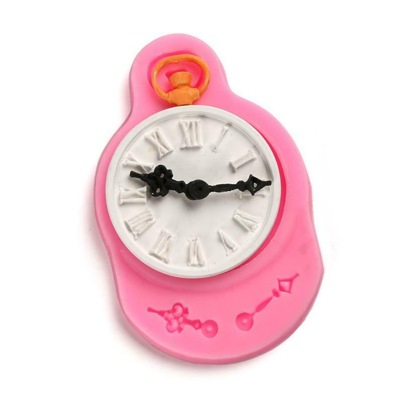 Cake Decorating Tools Watches And Clocks Cartoon Liquid Fondant Cake Mold DiBDA