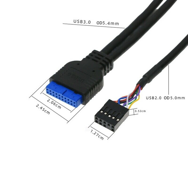 60cm Front Case Panel USB3.0+USB3.0+ Audio Jack Ports I/O Board+Internal Wire Z6