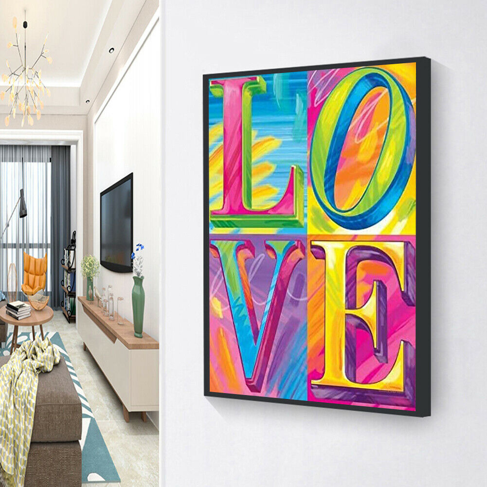 Love Letters Diamond Painting 5D DIY Full Round Drill Mosaic Wall Picture @