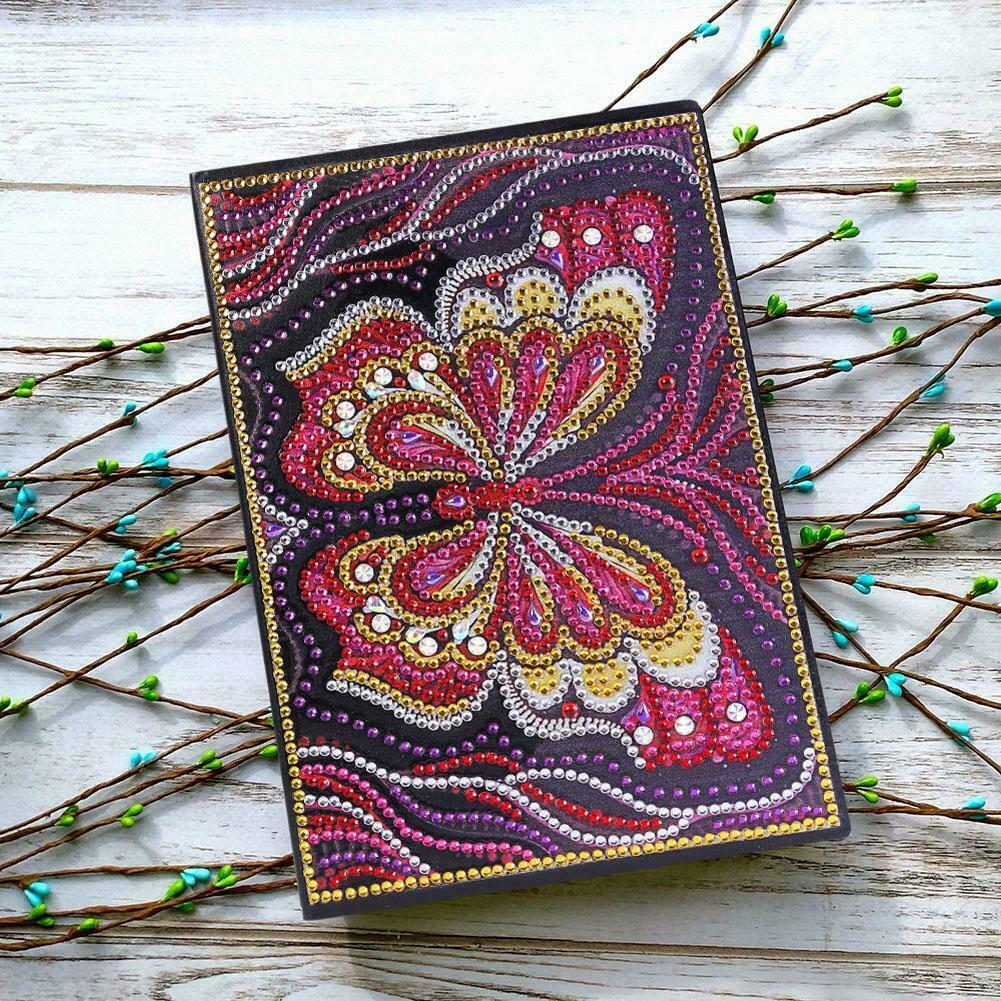 DIY Butterfly Special Shaped Diamond Painting 50 Pages A5 Sketchbook Gifts @