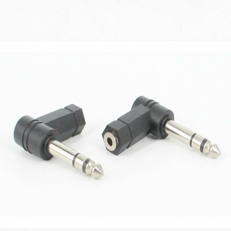 90 Degrees 6.5mm 1/4"Male plug to 3.5mm 1/8"Female Jack Stereo  Audio Ada.l8