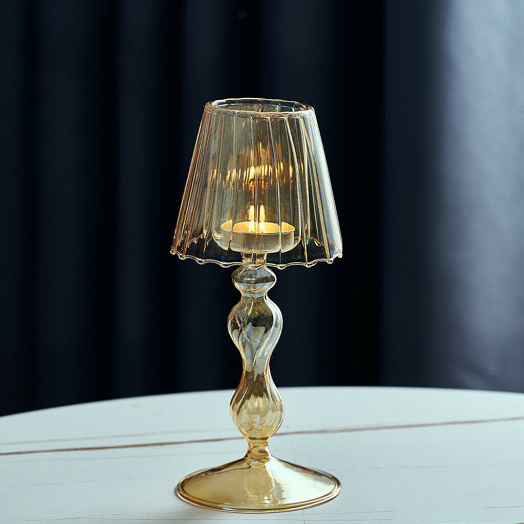 Glass Candle Holder Candlestick for Bedroom Wedding Party Decor Art Gifts