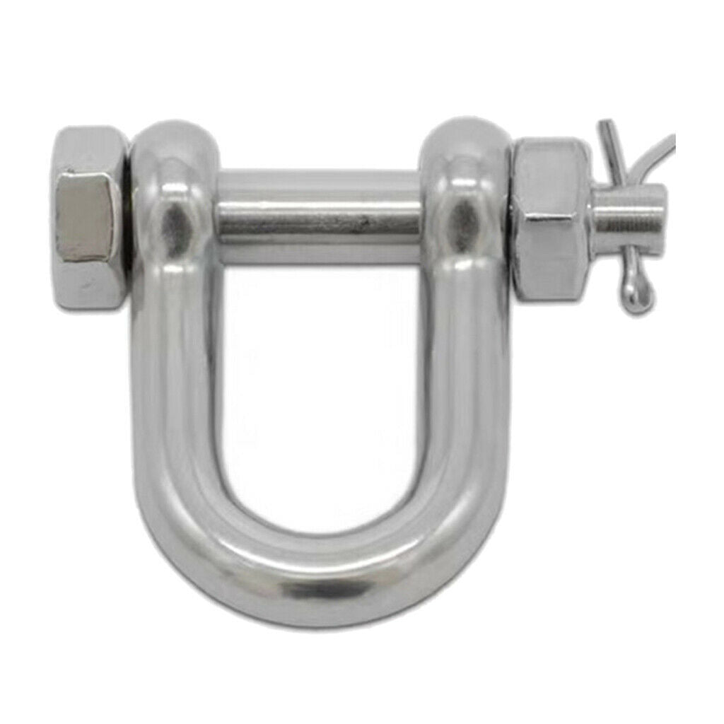 1PCS 7/8" PIN 316 STAINLESS STEEL D RING RECOVERY DEE SHACKLE CLEVIS TOWING