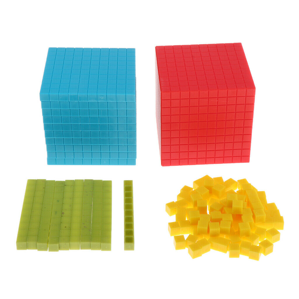 Pack of 121 Child Baby Interlocking Base Ten Maths Skills Learning 4 Colors