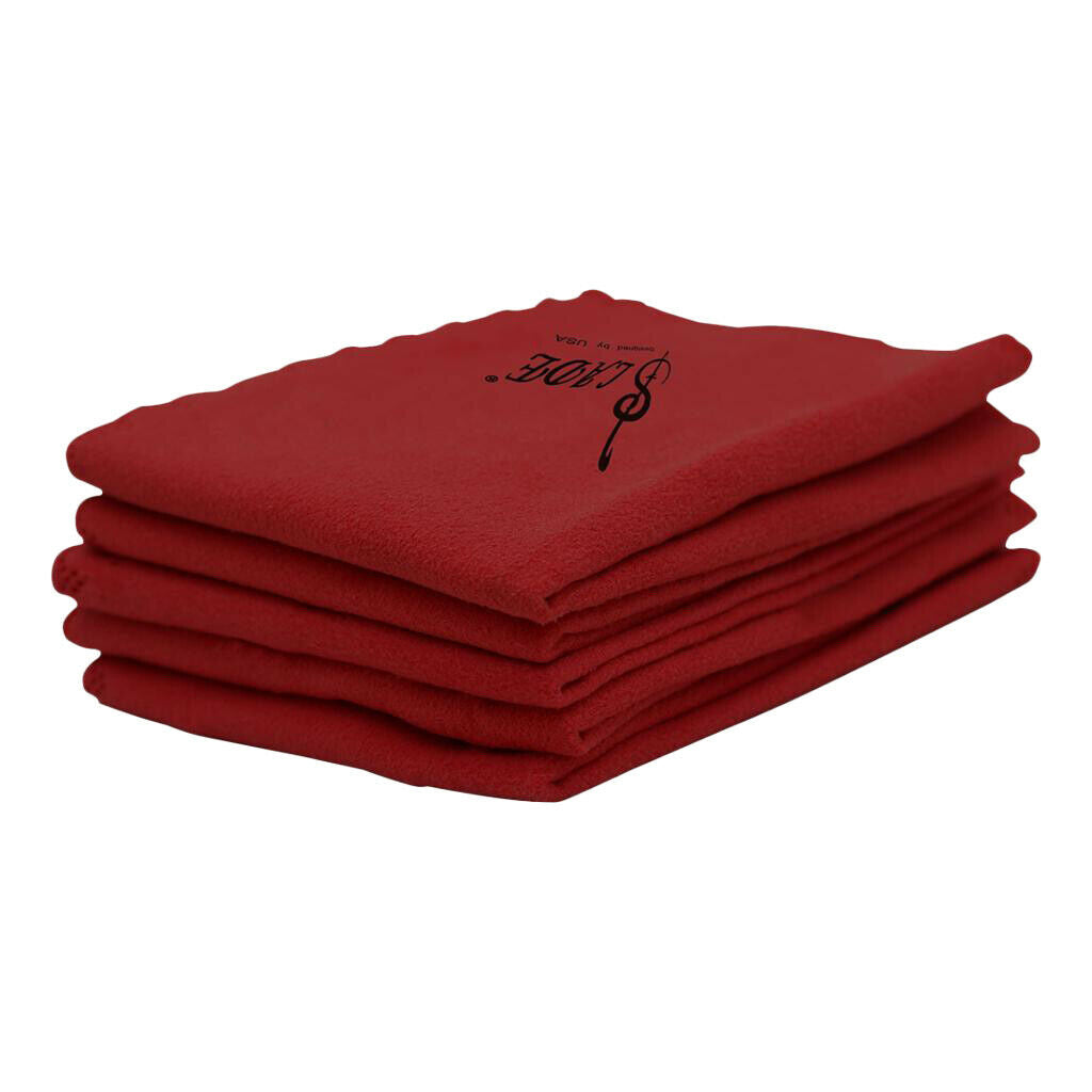 5Pcs Cleaning Polish Musical Instrument Wipe Guitar Wine Red