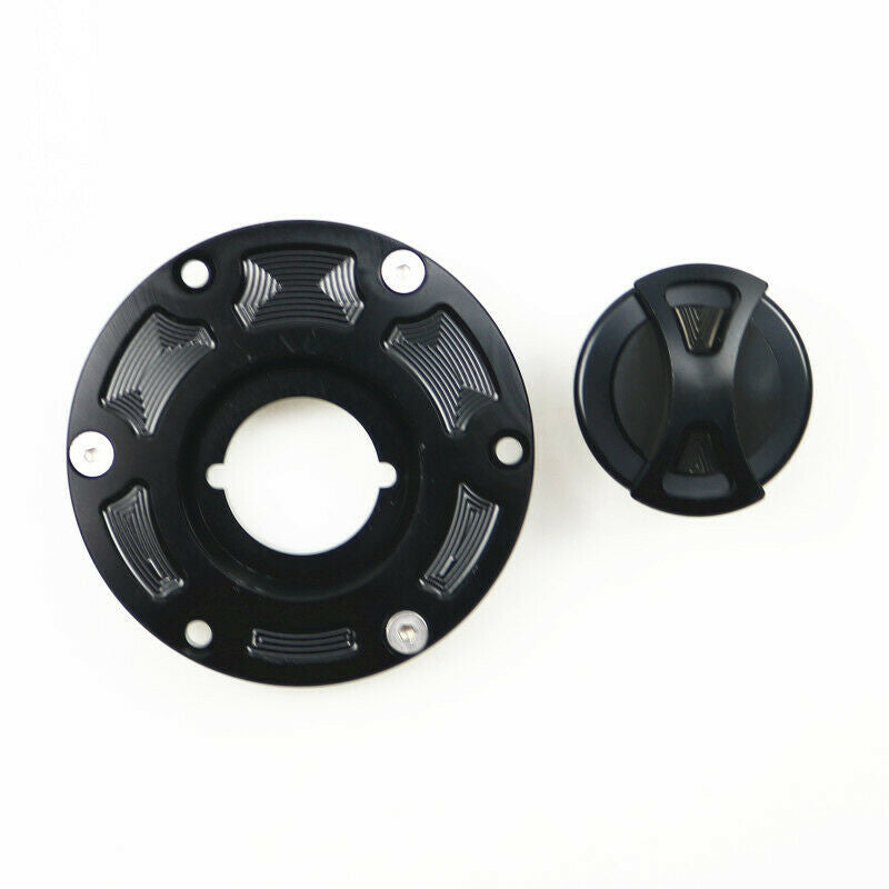 Black CNC Fuel Tank Cap Cover For Street Bike Kawasaki Z250 Z300 Ninja 250 300