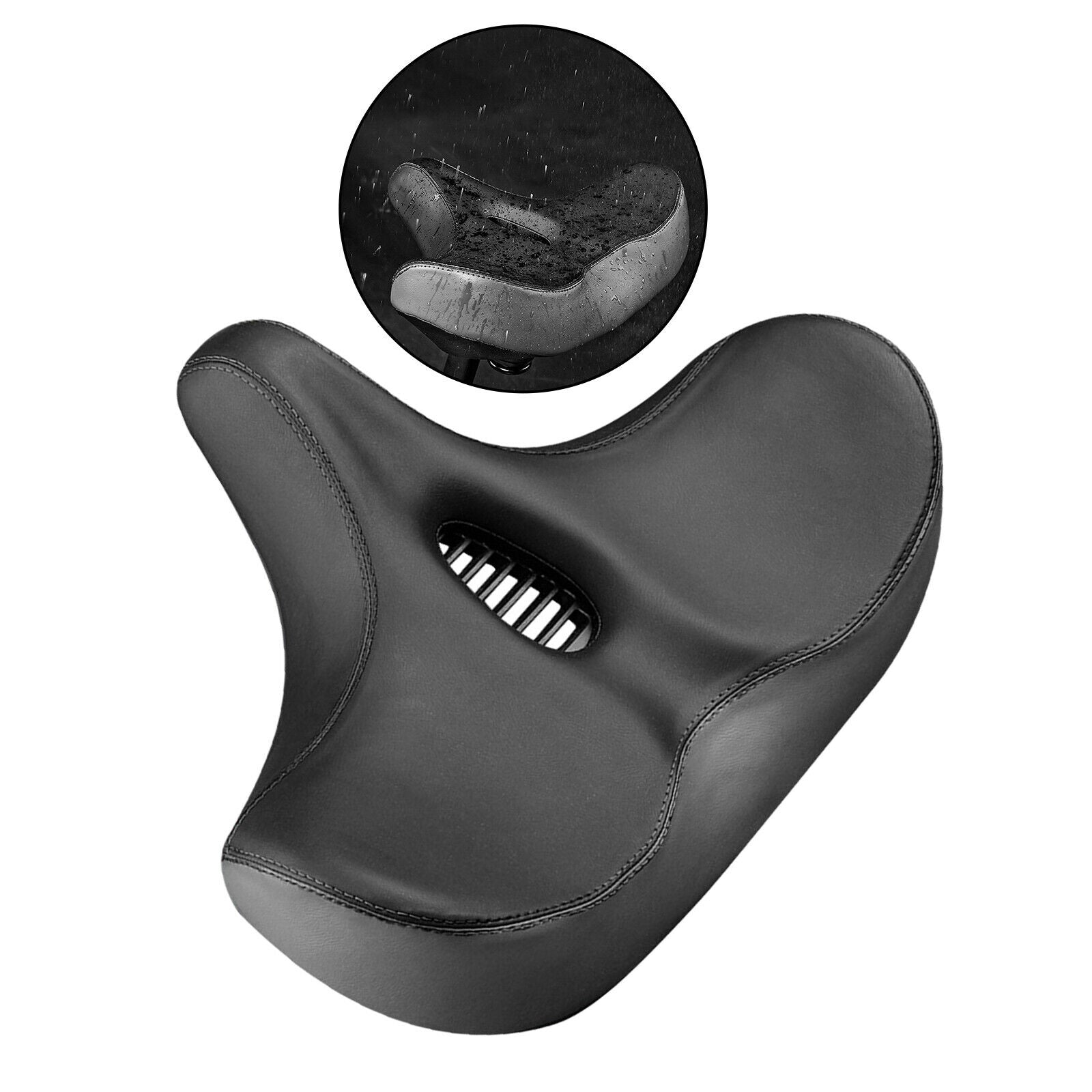 Waterproof Bike Seat Sporty Bicycle Saddle Replacement PU Leather Comfort