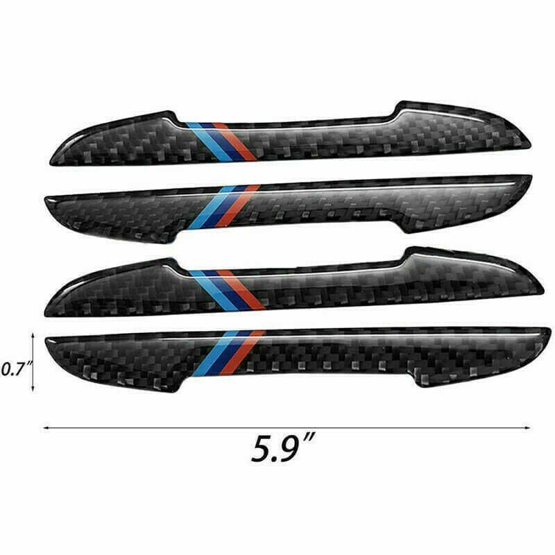 4x Carbon Fiber Car accessories Door Scratch Bumper Scuff Trim Stickers for BMW