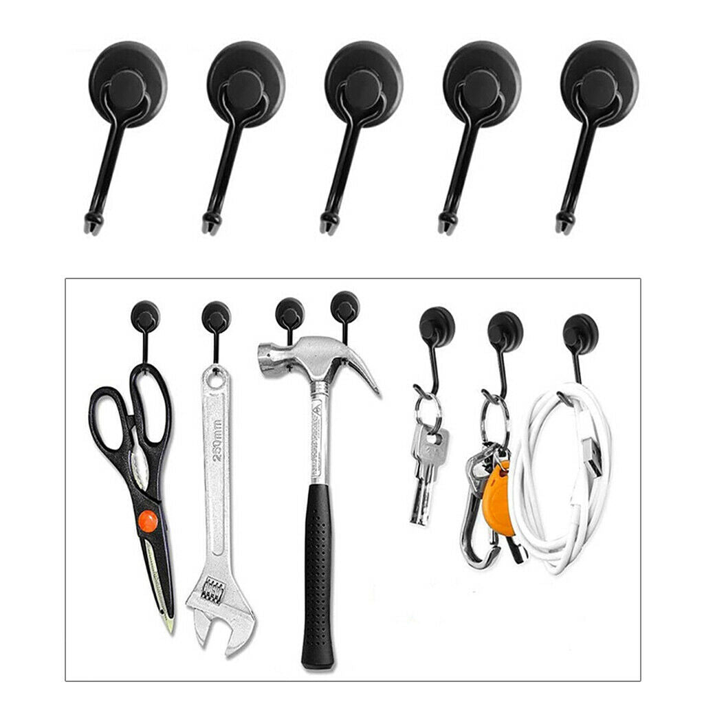 6PCS Magnetic Magnet Hooks Home Kitchen Fridge Key Tool Holder Garage Office
