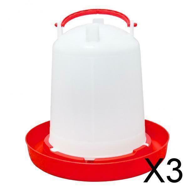 3X Plastic Chick Waterer Domestic Fowl Feeding Water Supplies 2.5L