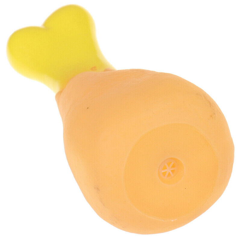 Rubber Chicken Leg Squeak Sound Interactive Chew Dog Toys Pet Sup DD
