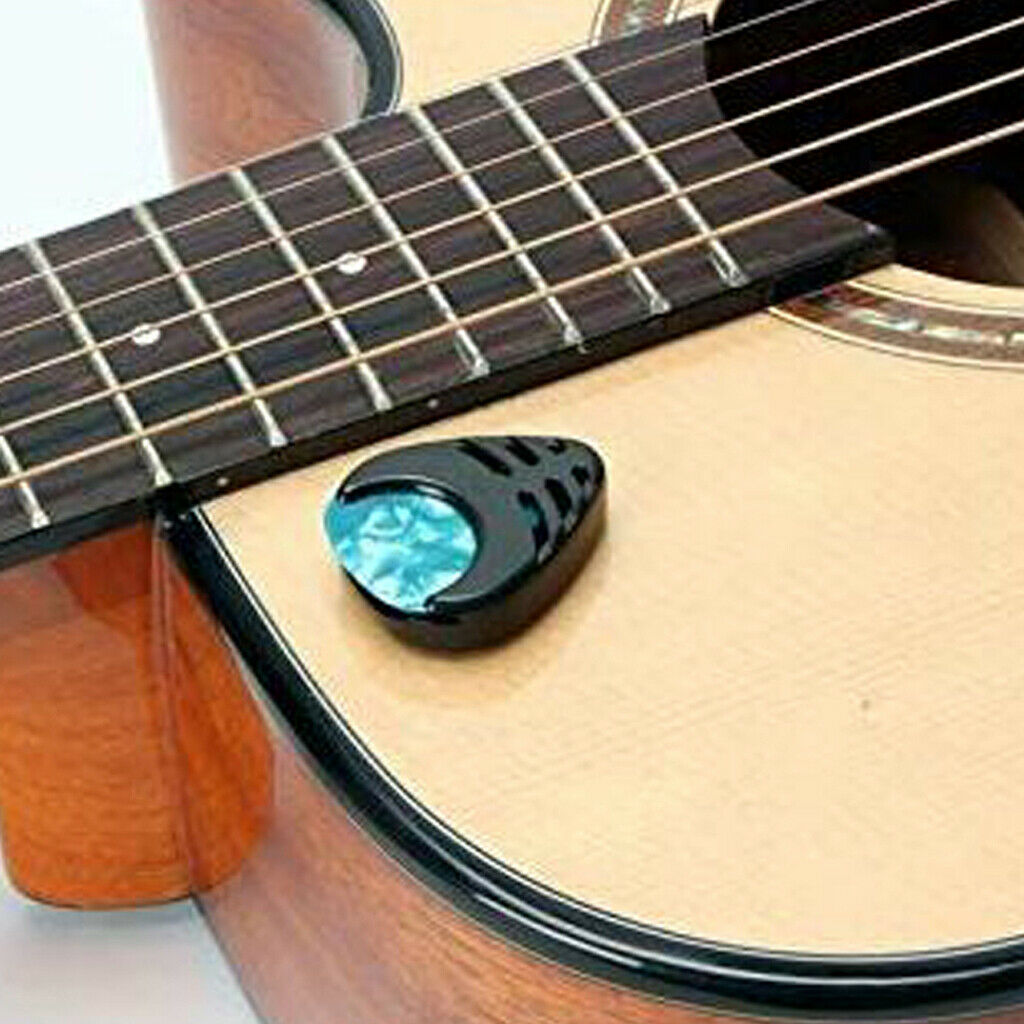 For Acoustic Guitar Electric Guitar Bass-Stick-on Holder+10 Pcs Guitar Picks