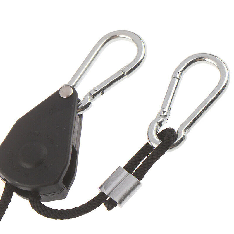 2Pcs 1/8" Adjustable Grow Light Ratchet Rope Hanger For Grow Light Fixtur.l8