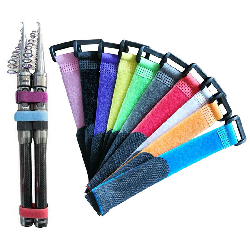 5pcs Outdoor Tied Strap Nylon Button Strap Anti-tie Fishing Rod Binding BeltBDA