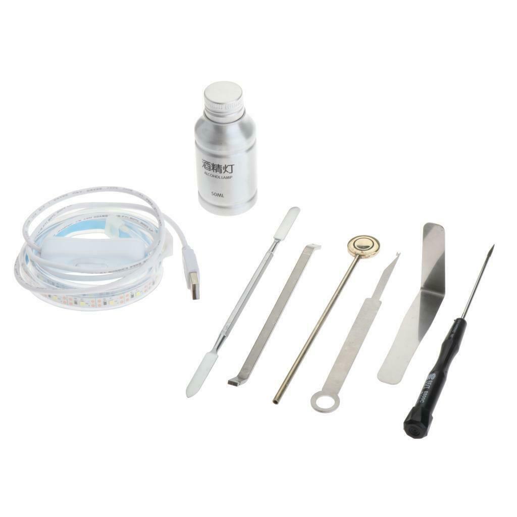 Sax Repair Kit Durable Oboe Maintenance Parts w/ LED Leak Detection Lamp