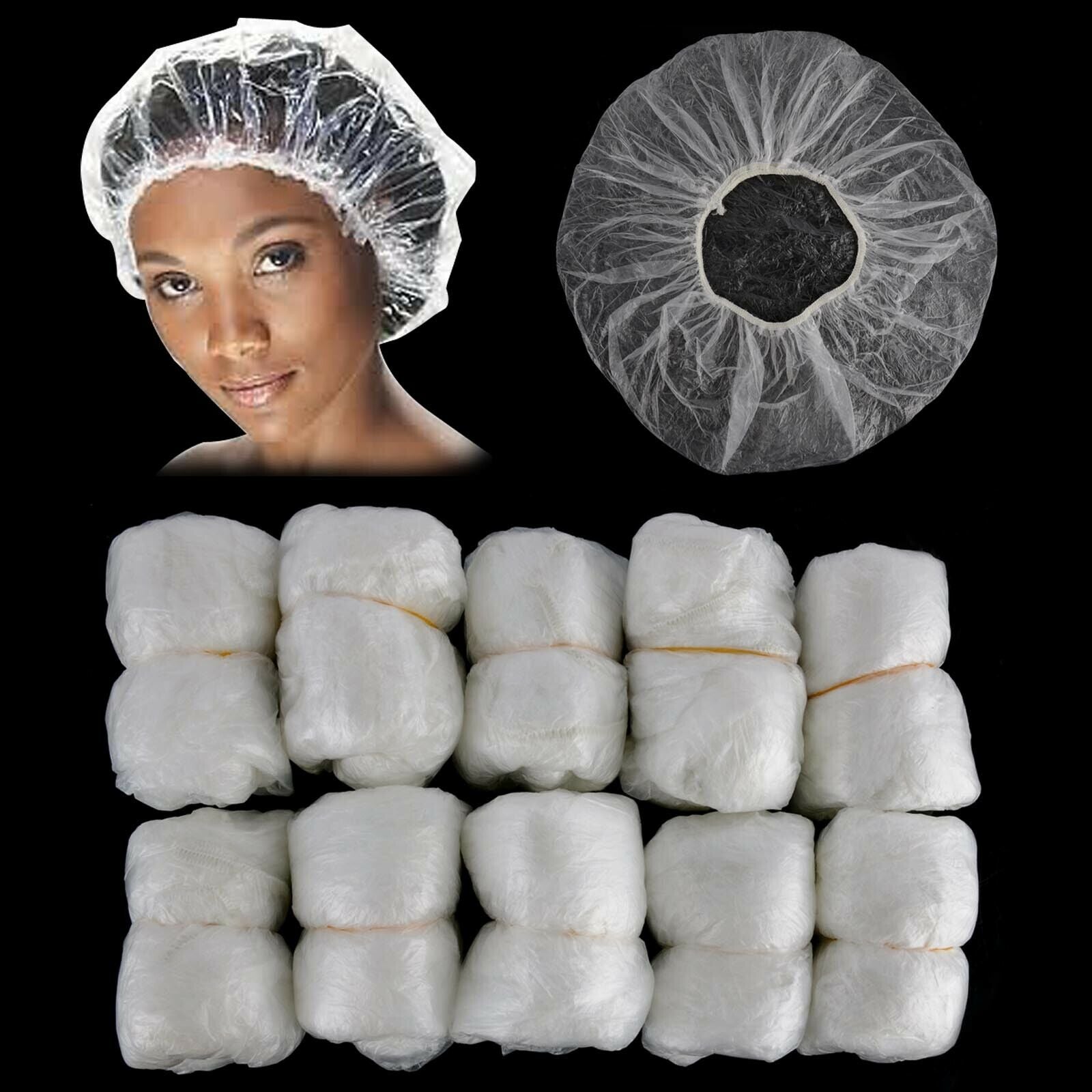 Varia Pack Disposabl Pack Disposable Shower Caps Waterproof Polythene Hair Bath