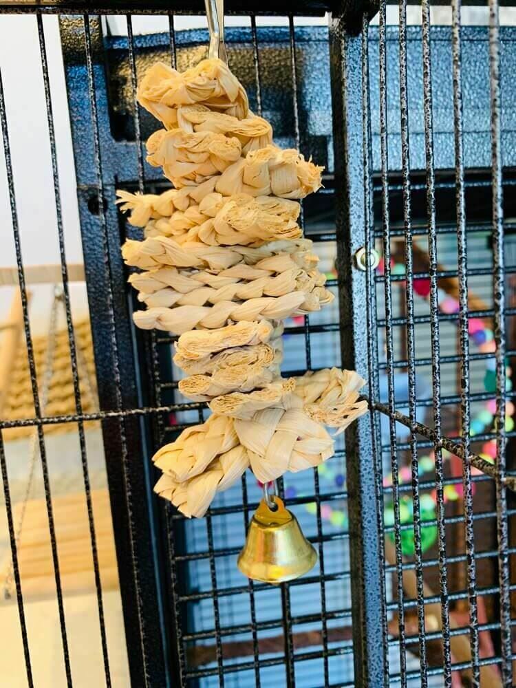 Handmade Birds Rope Structure for Play Steel Hooks Toys Safely