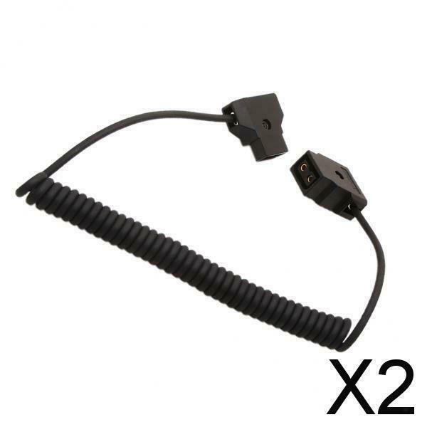 2X D-TAP 2Pin Male to 2pin Female Extension Cable for DSLR Rig Anton Battery .