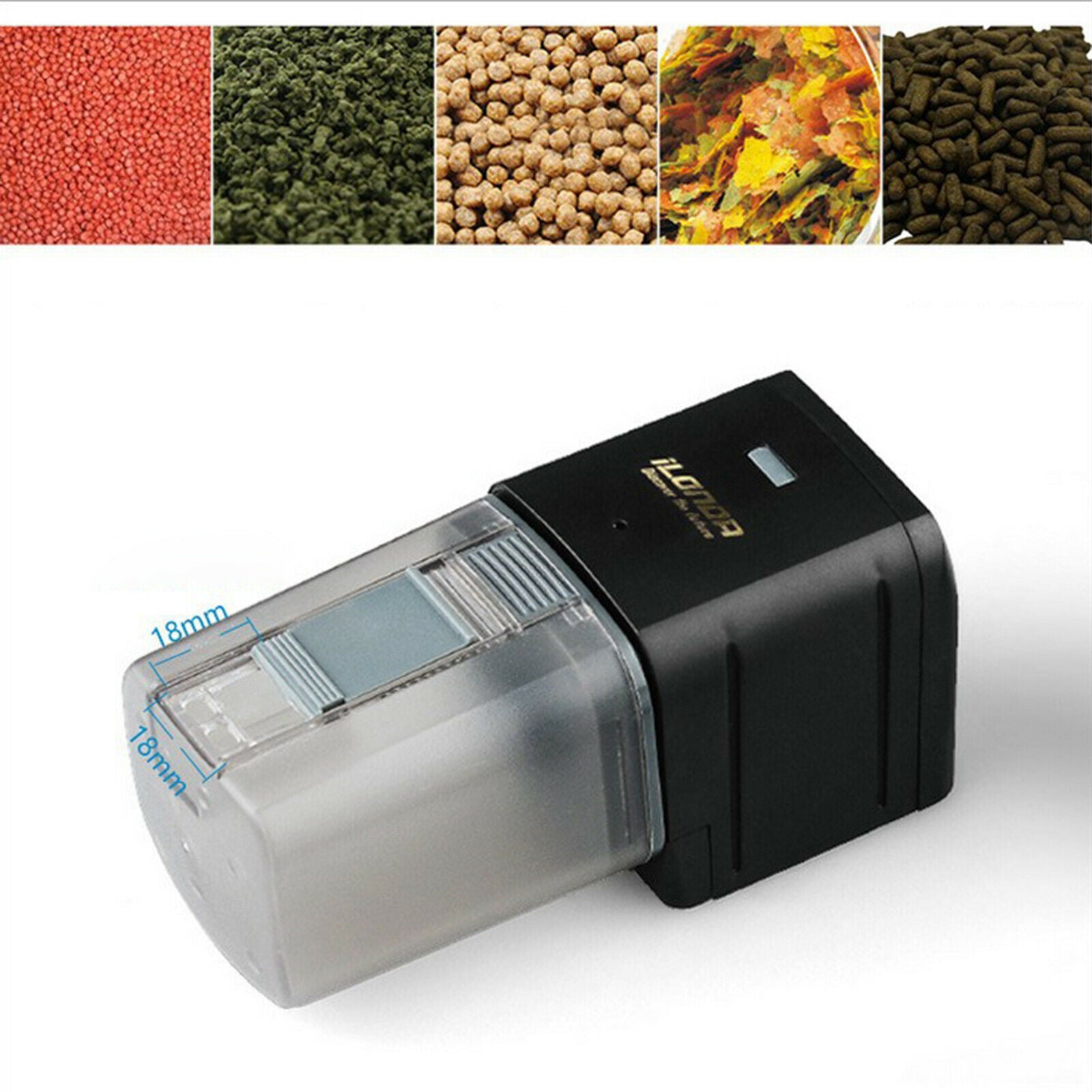 Automatic Moisture Resistant Fish Feeder for Aquarium Tank