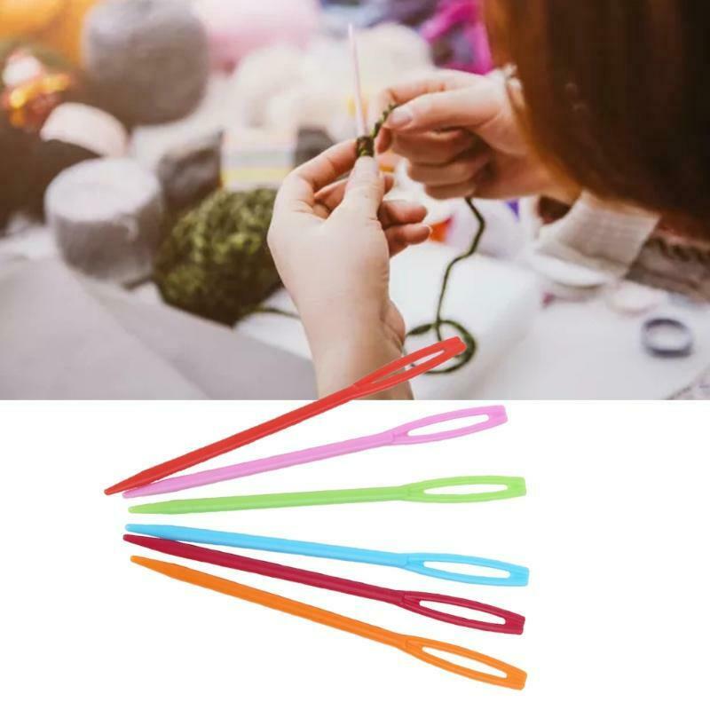 90 Pcs/Set 9cm/7cm/15cm Plastic Sewing Needles Crochet Hook DIY Sweater Weaving