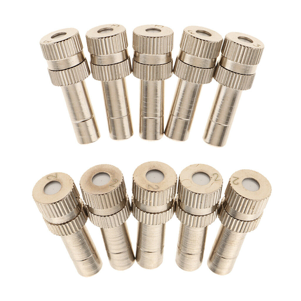 10Pack 0.2mm 6mm Low Pressure Nozzles Garden Irrigation Fog Misting Nozzles
