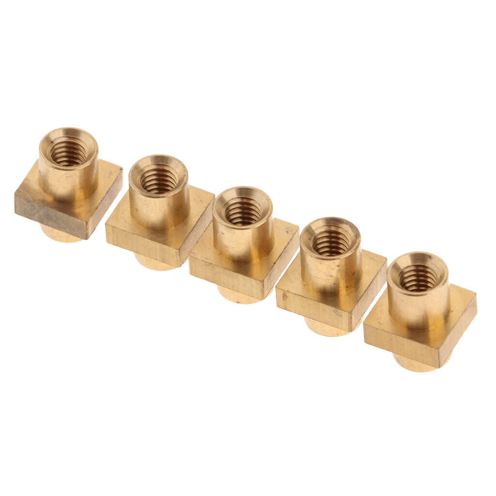 5pcs Brass Square Coarse Knurled Threaded Insert Embedded Nuts Replacement