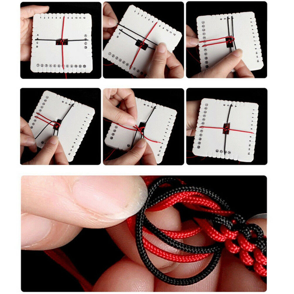 handmade knitting disc round square bracelet braided knot rope tray eva d.l8