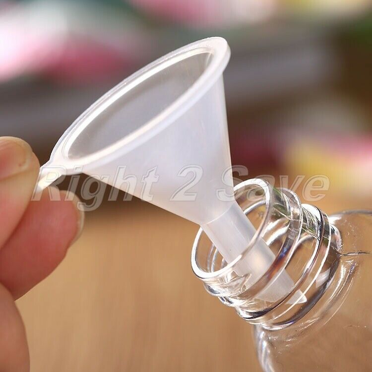 10Pcs Household Perfume Diffuser Bottle Oil Funnels Clear Plastic Bottle Funnel