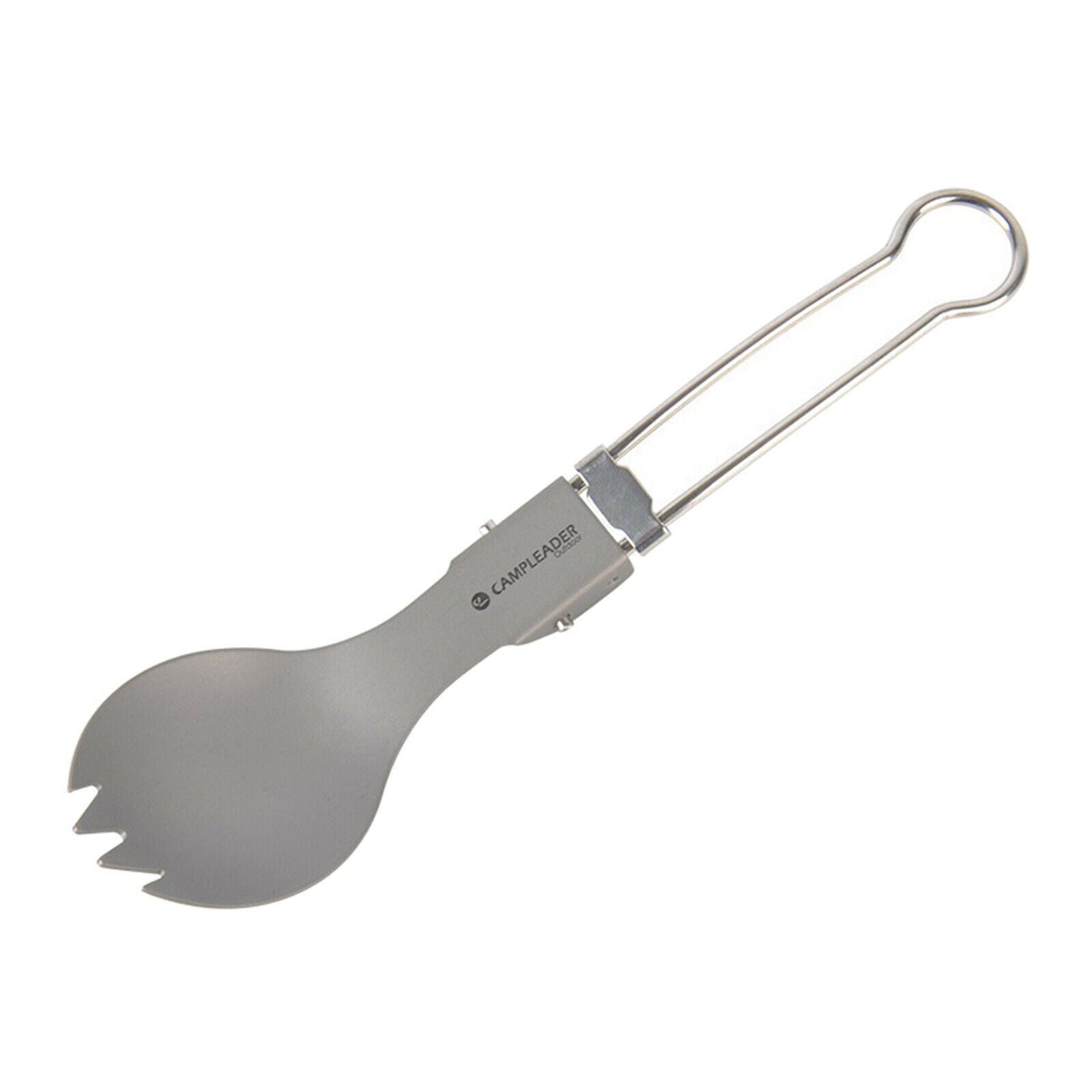 Titanium Collapsible Camping Spork Spoon Fork w/ Storage Bag for Travel