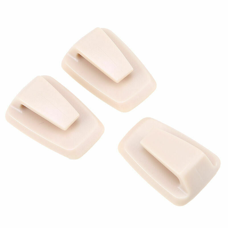 3x Universal Khaki Car Auto Self Adhesive Convenient Bag Key Hanger Holder Hook