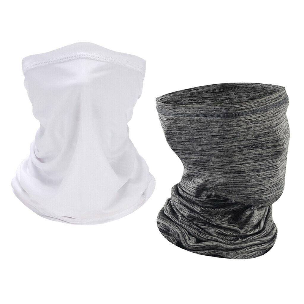 2x Cycling Face Guard Balaclava Soft Scarf Women Men Neck Warmer Headwear