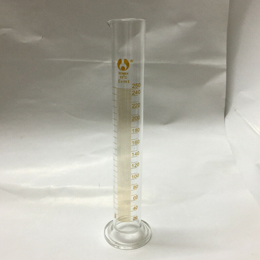 Glass Beaker Measuring Cylinder Tools Glassware Clear New 250ml
