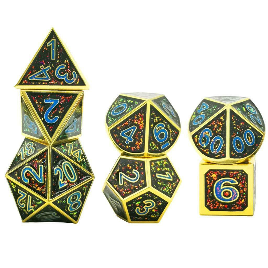 7PCS Multi Side Dice D4 D6 D8 D10 D12 D20 for Role Play Party Board Game #3