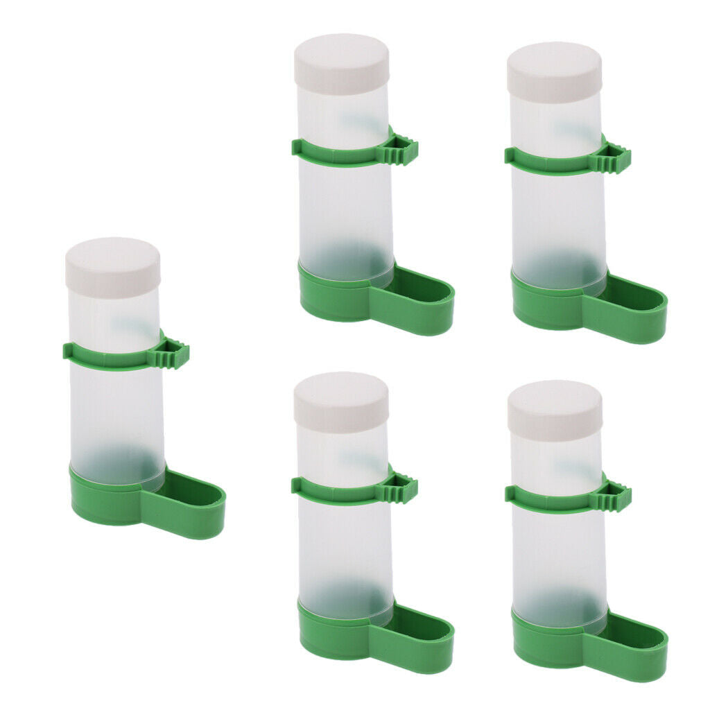 5PCS Pet Bird Water Drinker Food Feeder Clip for Aviary Cage Parrot Canary