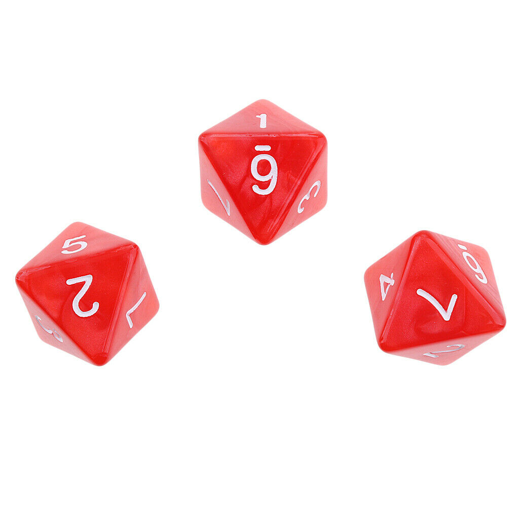 20pcs Acrylic 8-Sided Dices D8 Polyhedral Dies for D&D RPG Party Board Games