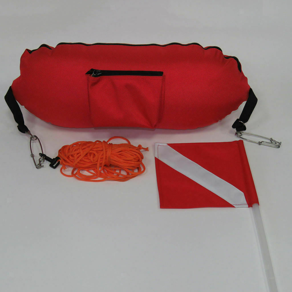 Deluxe Spearfishing Torpedo Buoy Snorkeling Diving Scuba Dive Flag Float