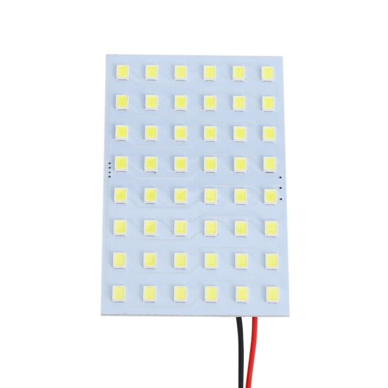 White 1210 SMD 48 LED Car Interior Dome Light Panel w T10 BA9S Festoon W2K6K6