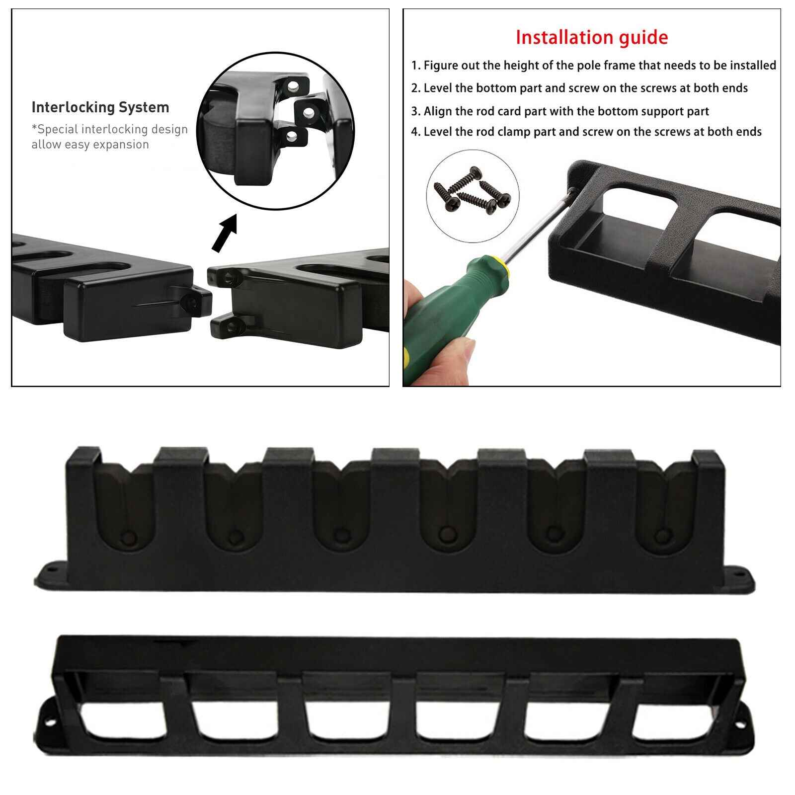 Vertical Fishing Rod Rack Wall Mounted for All Types Rod Fishing Pole Stand