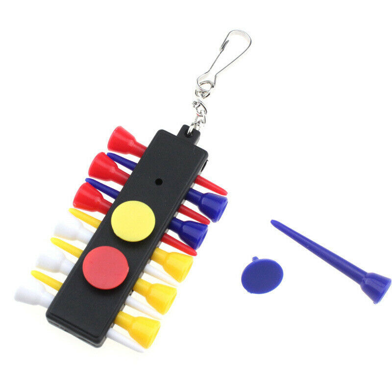 Mix Colors 12 Pcs 50mm Golf Tees Holder Flat Ball Tees Plastic tee Key Ch.l8